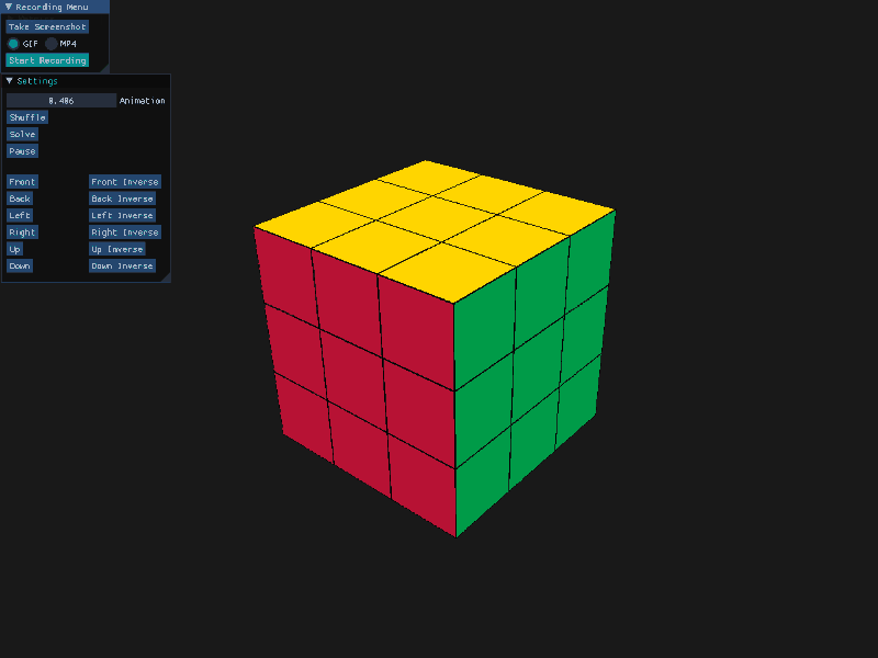 Rubik's Cube being shuffled and solved